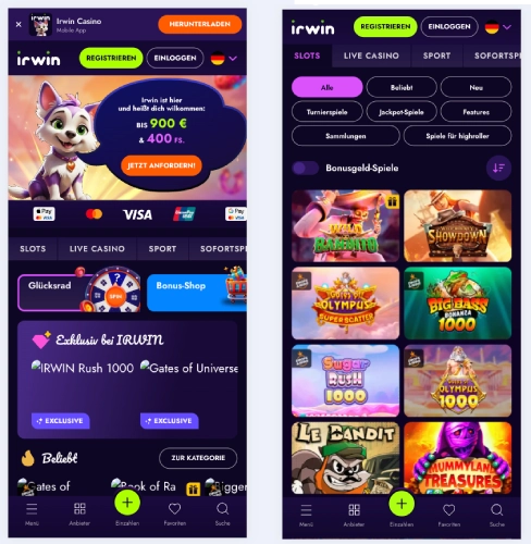 irwin casino mobile app