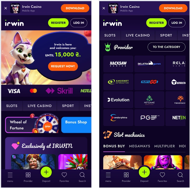 irwin casino app